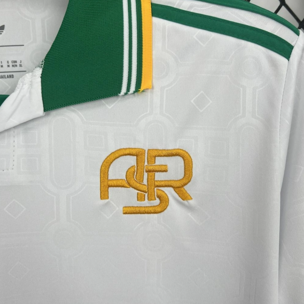 team logo view of the AS Roma 25/26 Third White Football Short Sleeve Jersey Designed By Adidas