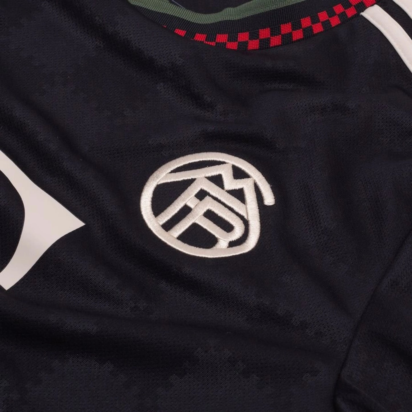 team logo view on the Adidas Bayern Munchen 2025/26 Third Black Jersey