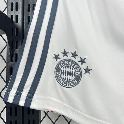 team logo view on the Bayern Munich 25/26 Away White Shorts