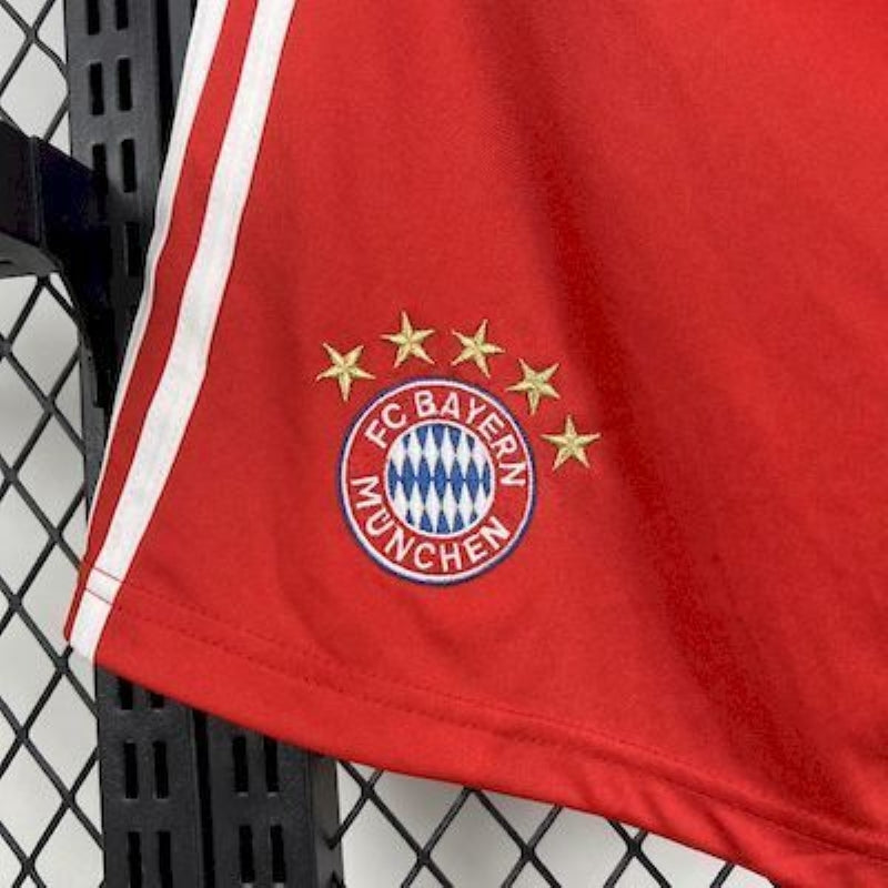 team logo view on the Bayern Munich 25/26 Home Red Shorts