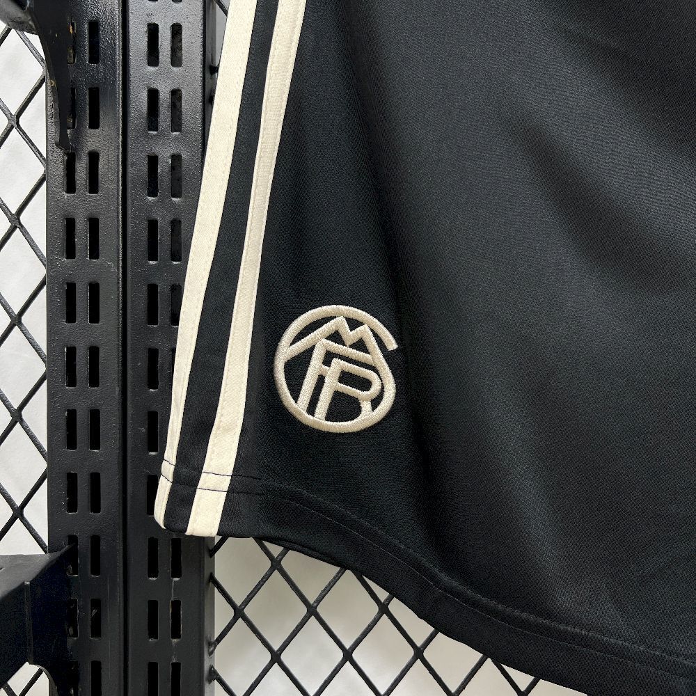 team logo view on the Bayern Munich 25/26 Third Black Shorts