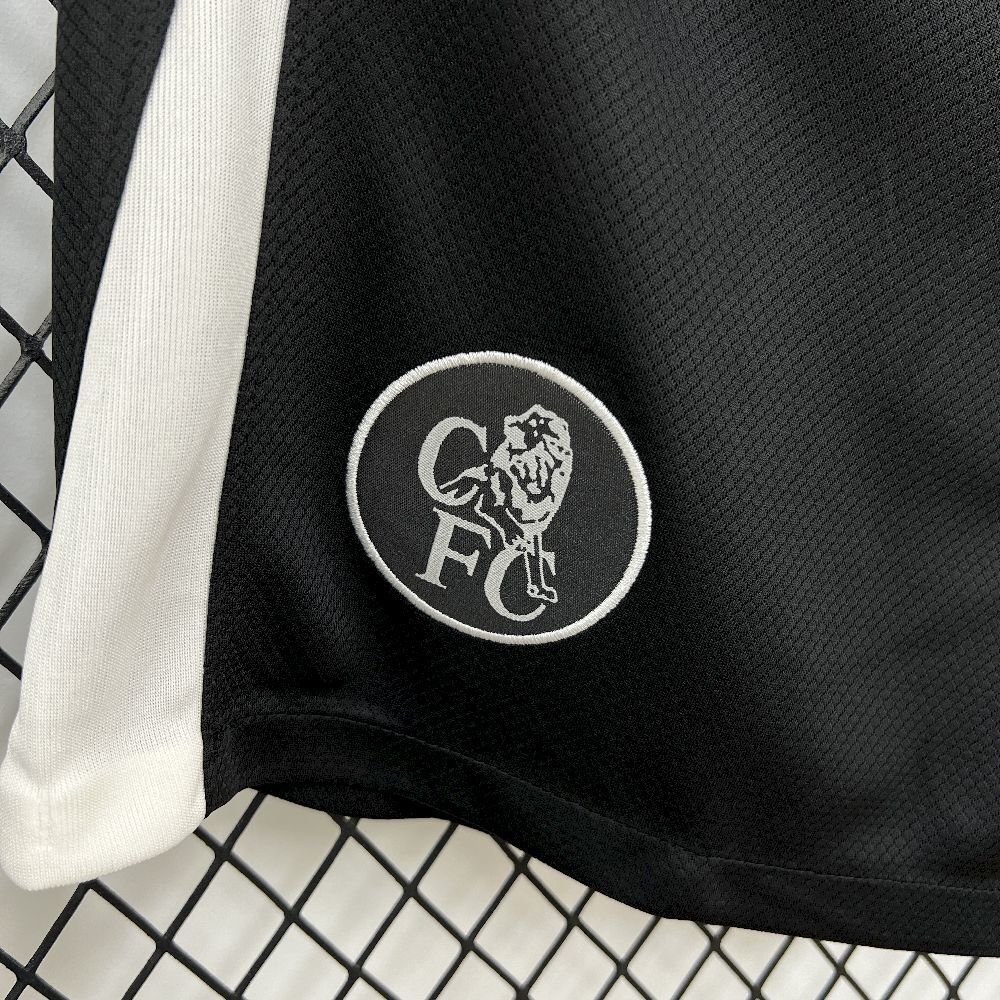 team logo view on the Chelsea 25/26 Third Black Shorts