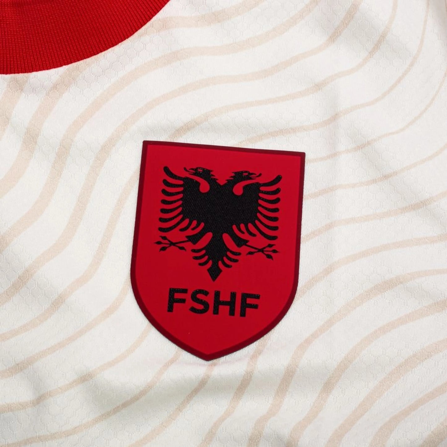 team logo view of the Macron Albania Away Shirt World Cup 2026