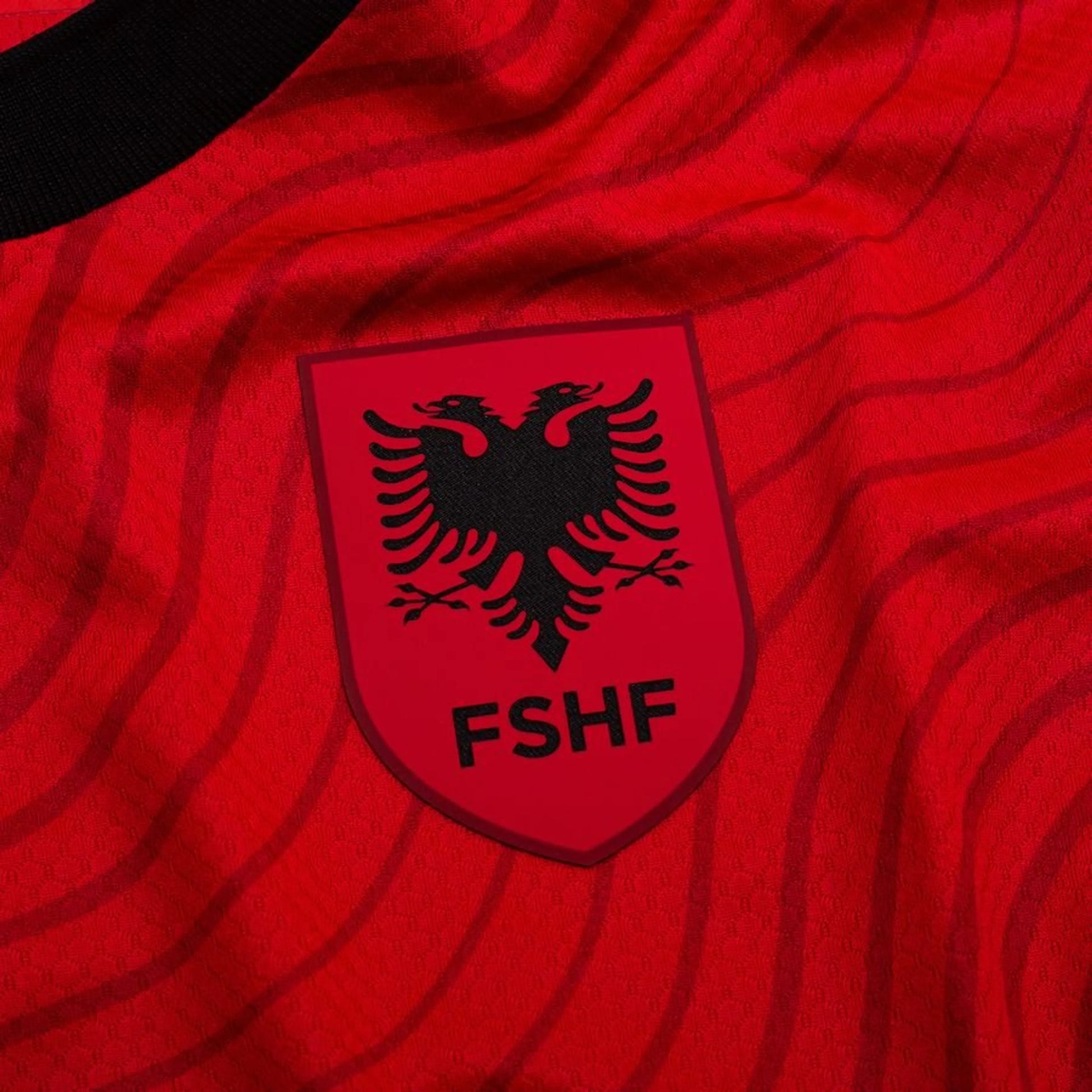 team logo view of the Macron Albania Home Shirt World Cup 2026