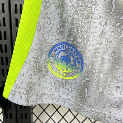 team logo view on the Manchester City 25/26 Third Grey Shorts