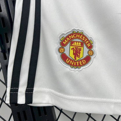 team logo view on the Manchester United 25/26 Home White Shorts