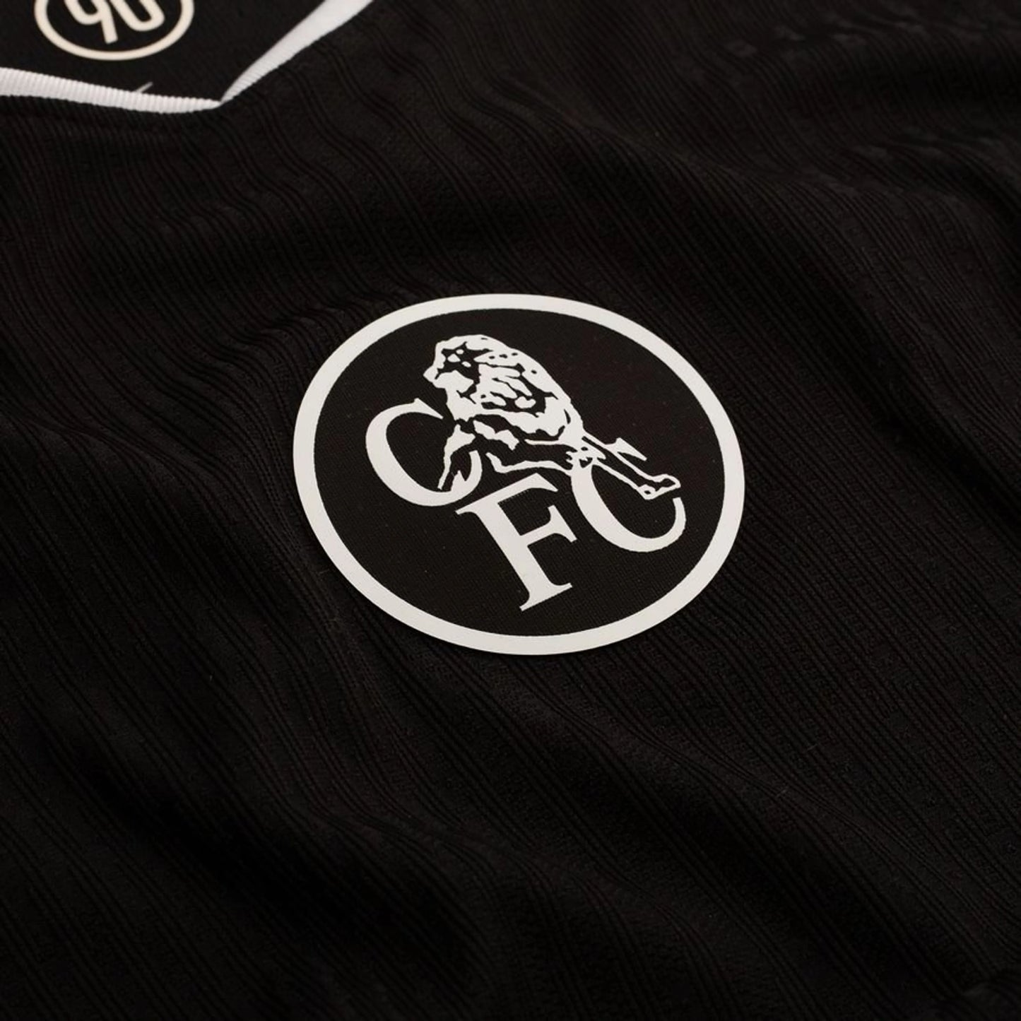 team logo view of the Nike Chelsea 2025/26 Third Black Jersey