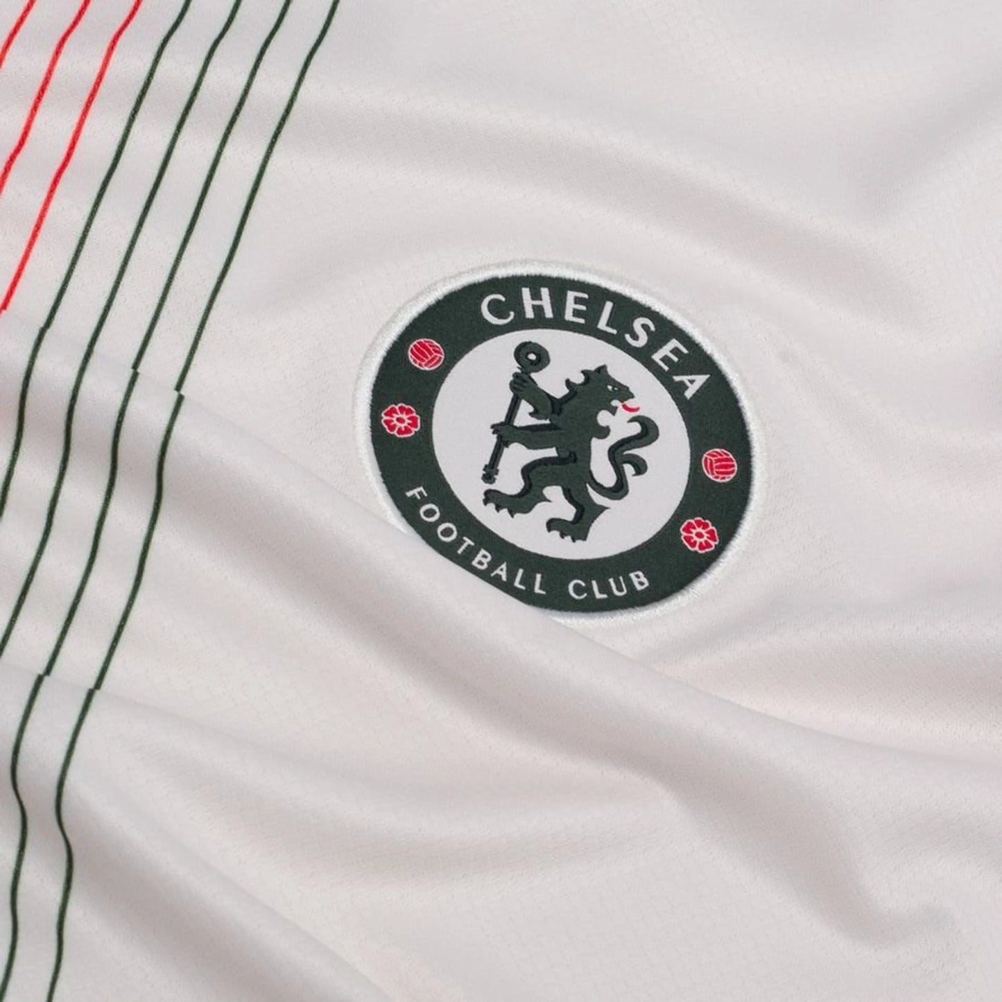 team logo view of the Nike Chelsea 2025/26 White Away Jersey