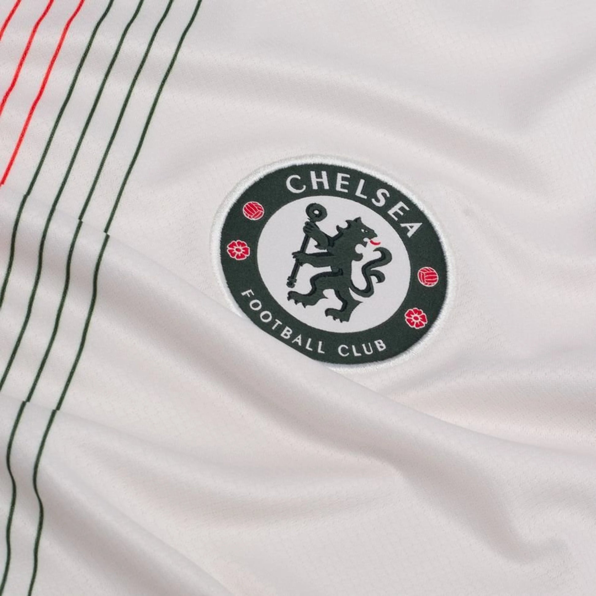 team logo view of the Nike Chelsea 2025/26 White Away Jersey