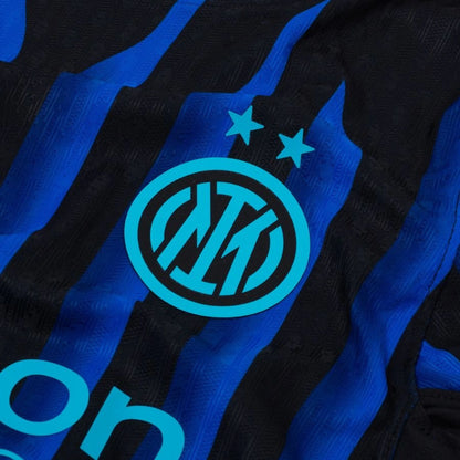team logo view on the Nike Inter Milan 2025/26 Home Blue & Black Jersey