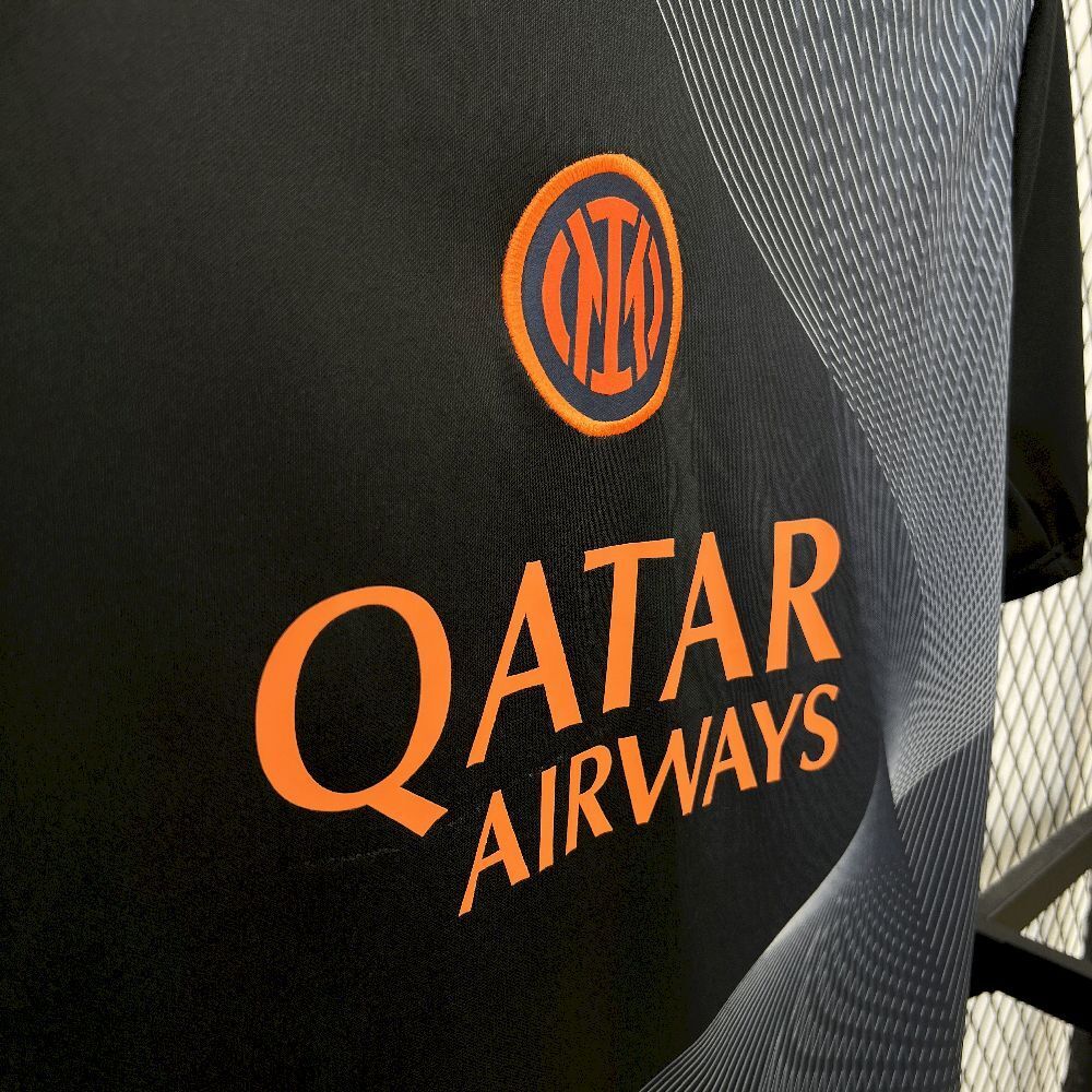 team logo view of the Nike Inter Milan 25/26 Third Black Pre-Match Top
