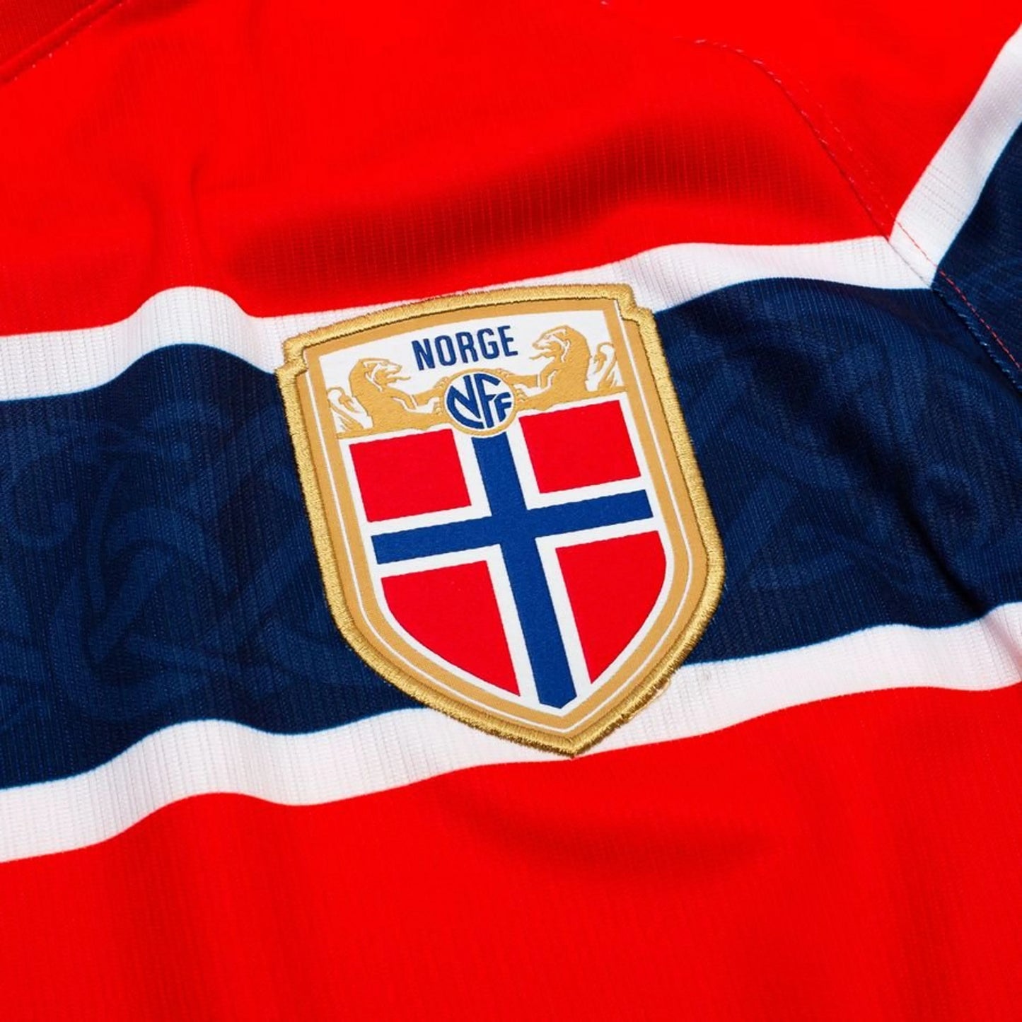 team logo view on the Nike Norway 2026 World Cup Home Red Shirt