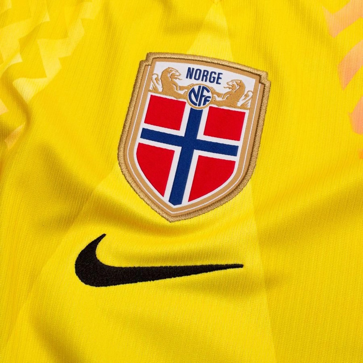 team logo view on the Nike Norway World Cup 2026 Goalkeeper Shirt