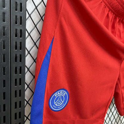 team logo view on the PSG 25/26 Third Red Shorts