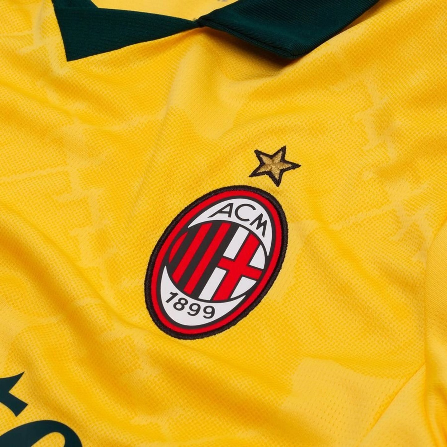 team logo view of the PUMA AC Milan 2025/26 Third Yellow Jersey
