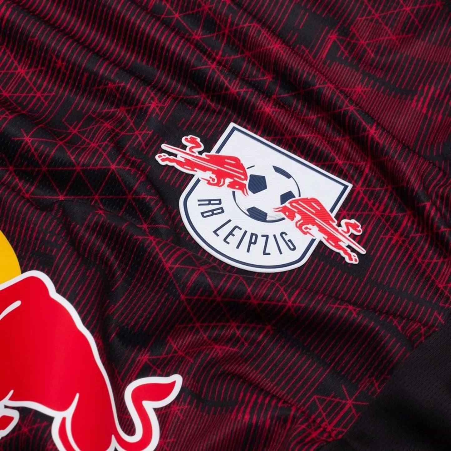team logo view of the Puma RB Leipzig 2025/26 Third Red Shirt