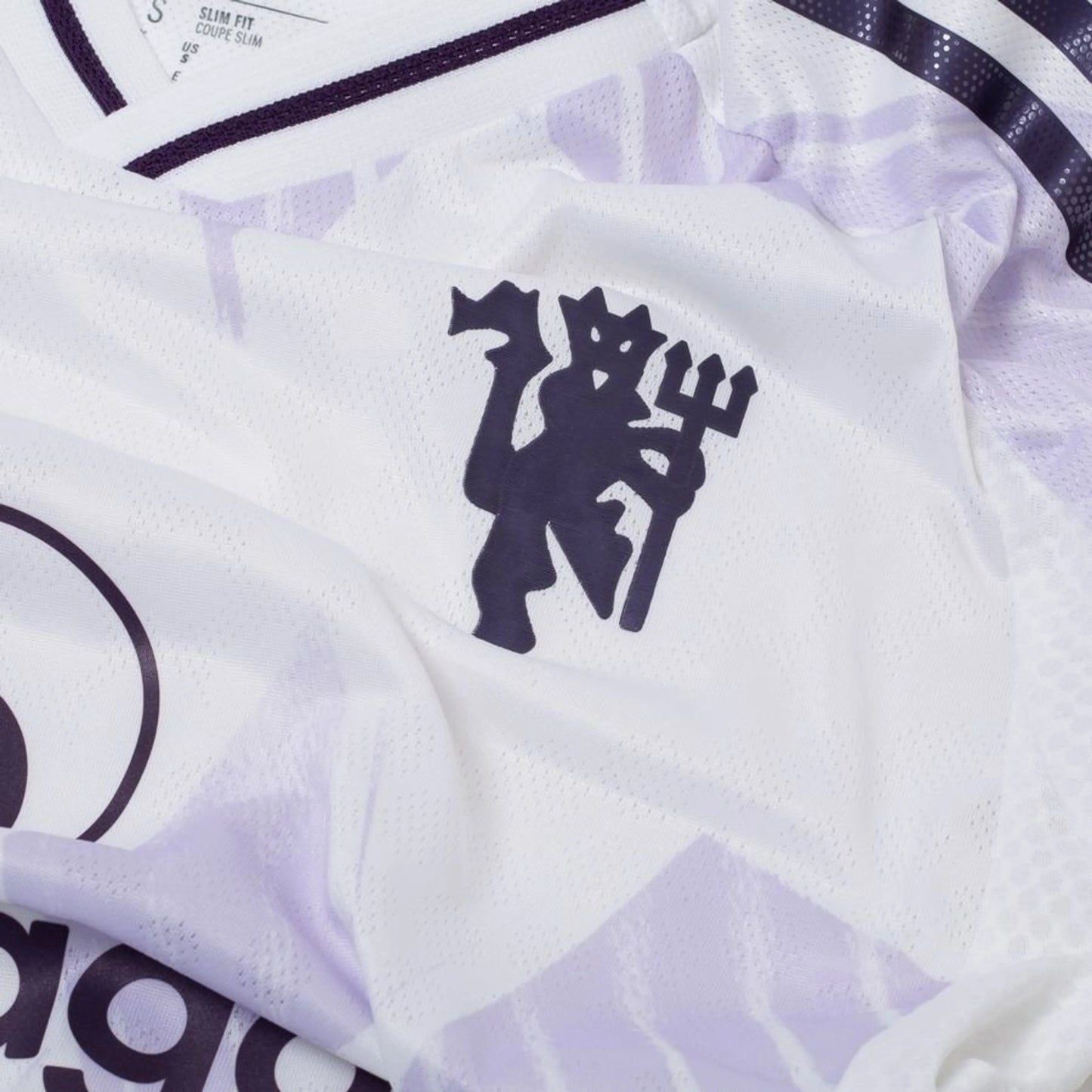 team logo view of the adidas Manchester United 2025/26 Away White Jersey