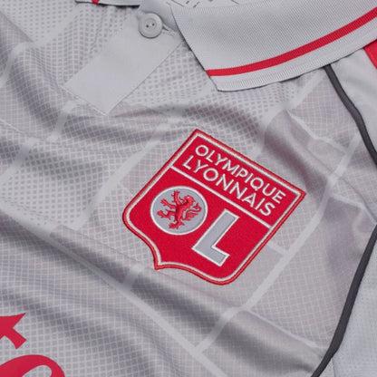 team logo view on the adidas Olympique Lyonnais 2025/26 Third Grey Shirt