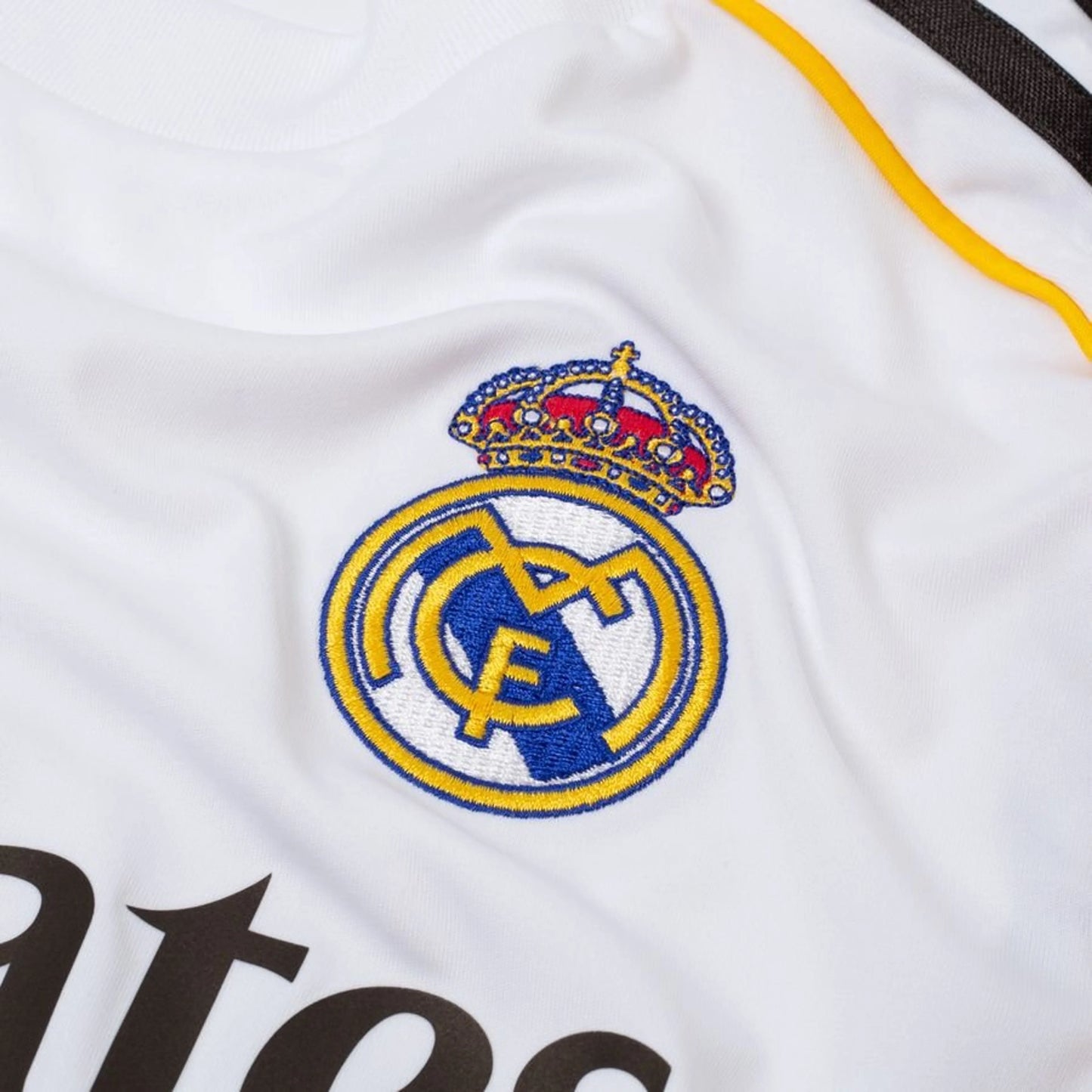 team logo view of the adidas Real Madrid Home Shirt 2025/26 Women - White/Black