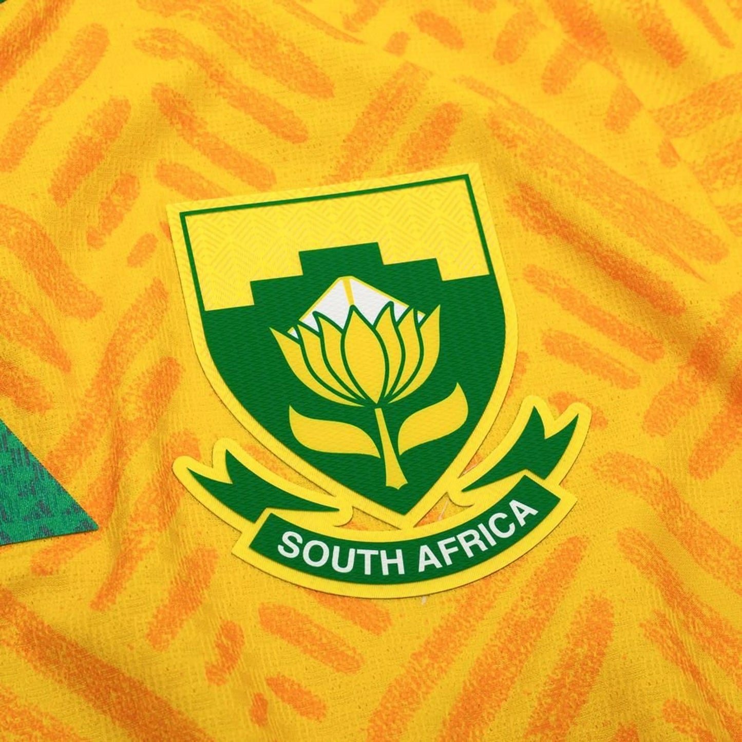 team logo view on the adidas South Africa World Cup 2026 Home Yellow Jersey