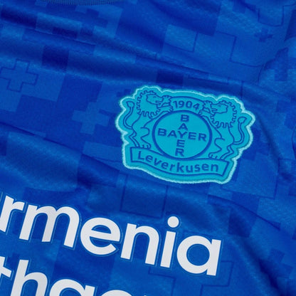 team logo view on the New Balance Bayer Leverkusen 2025/26 Third Blue Shirt