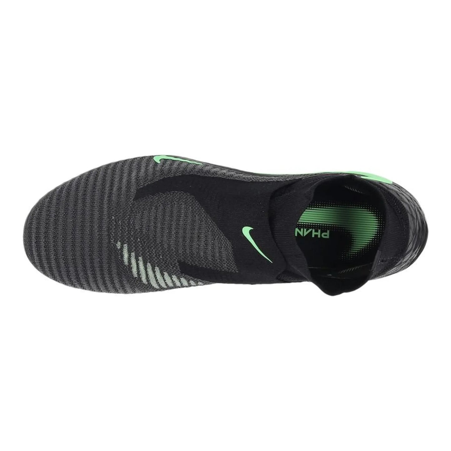 top view of the Nike Phantom 6 Elite High Cut FG from the Shadow Pack FA26 in Black/Green