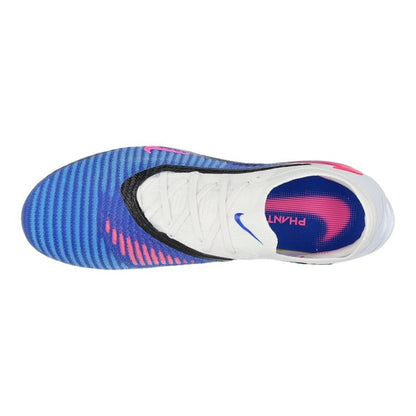 top view of the Nike Phantom 6 Elite Low Cut SG-PRO in Blue/White from the Attack Pack