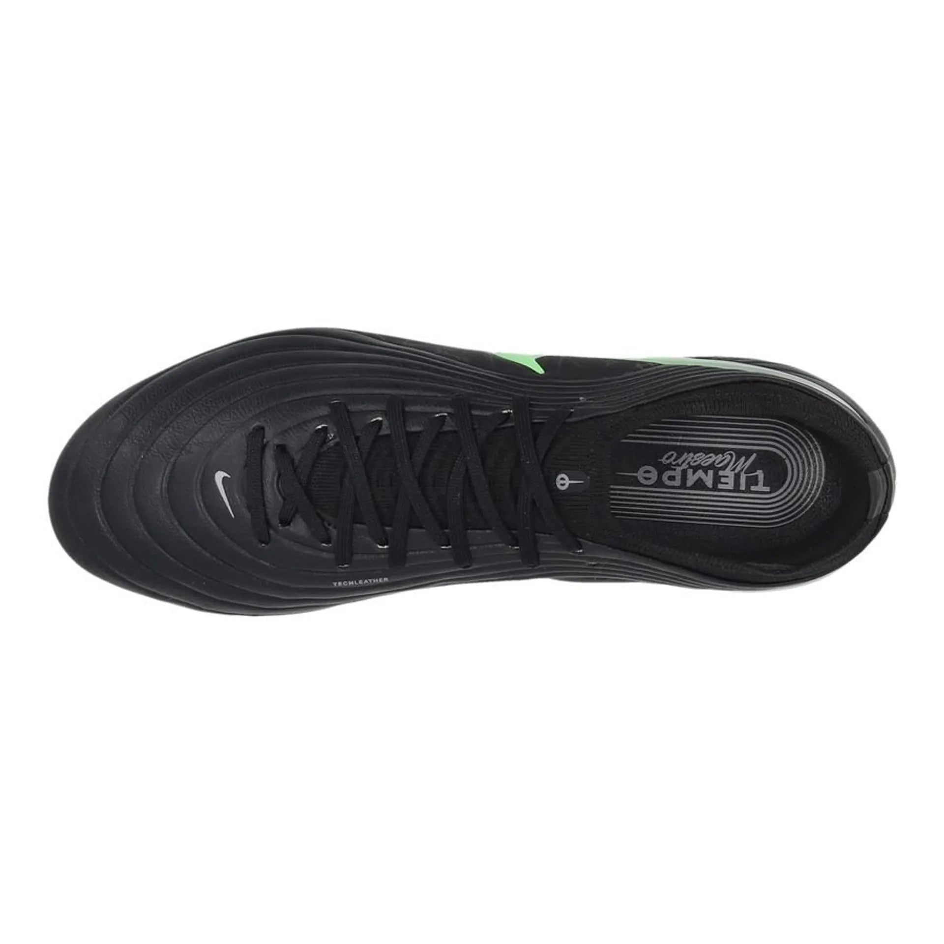 top view of the Nike Tiempo Maestro Elite FG from the Shadow Pack in Black/Green