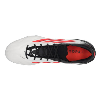 top view of the adidas Copa Pure Elite III FG "Pure Victory" Pack White/Red/Black colorway