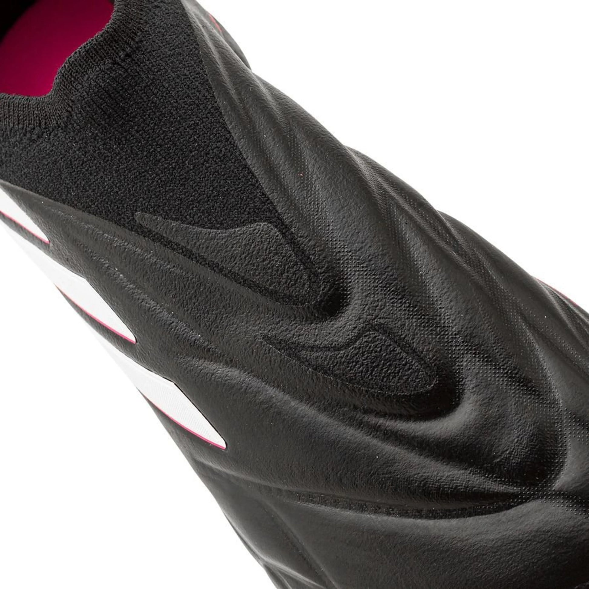 top view of the adidas Copa Pure + FG "Own Your Football" pack in Black/Pink colorway
