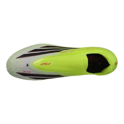 top view of the adidas F50 Elite Laceless AG in Yellow / Black / Red (Born For Goals Pack)
