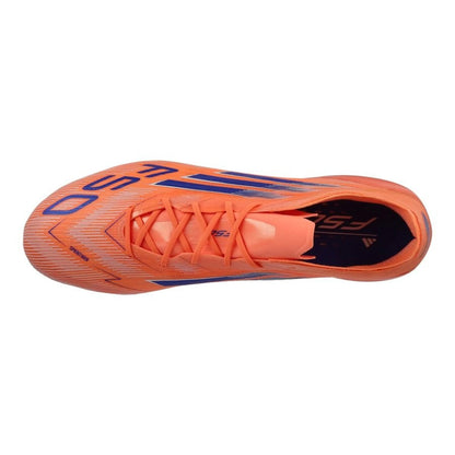 top view of the adidas F50 Elite SG in Orange from the vibrant Coral Blaze Pack