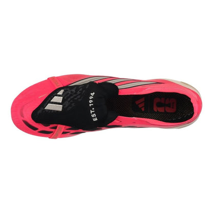 top view of the adidas Predator Elite Fold-over Tongue FG in Solar Turbo / Thermal Chrome / Core Black (Road to Glory Pack)