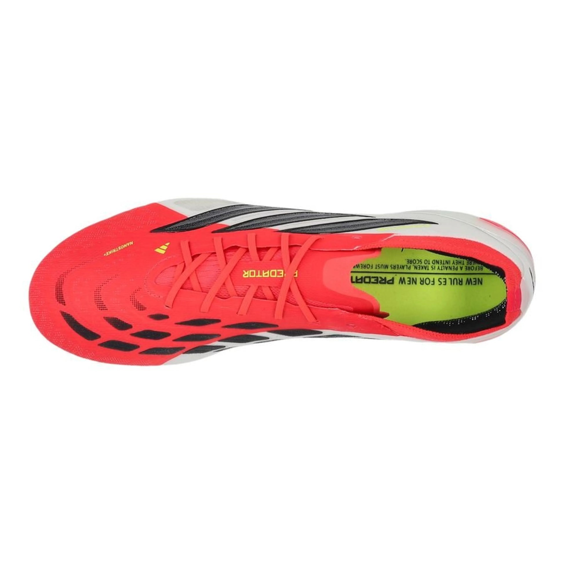 top view of the adidas Predator Elite SG in Lucid Red / Core Black / Footwear White (Born For Goals Pack)
