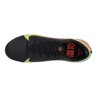 top view of the Nike Air Zoom Mercurial Vapor 16 Elite FG in Black / Multi (Vini Jr.)