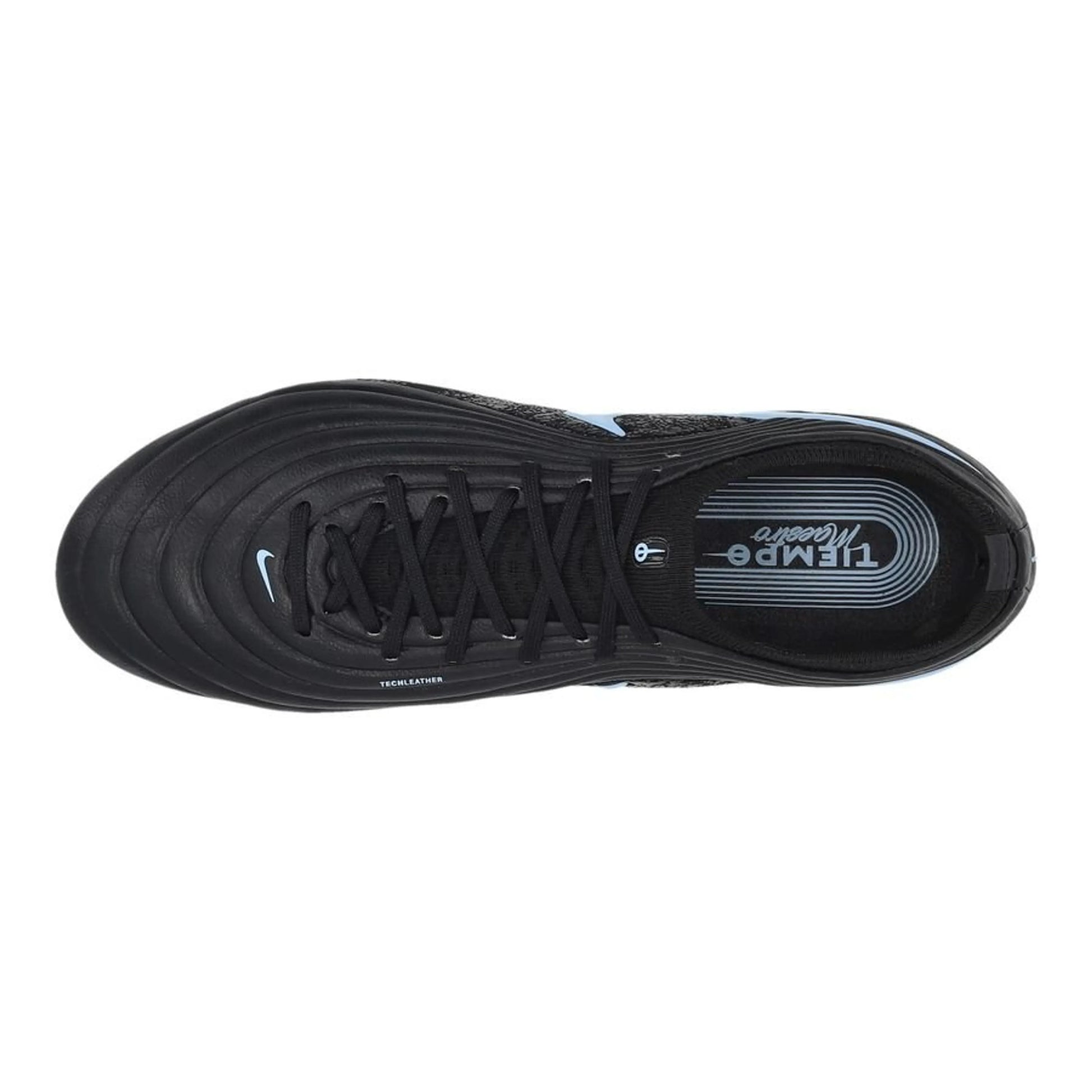 top view of the Nike Tiempo Maestro Elite FG Shadow in Black/Blue colorway
